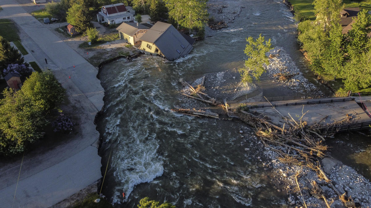 AP PHOTOS: Nature’s forces on display in Yellowstone flood