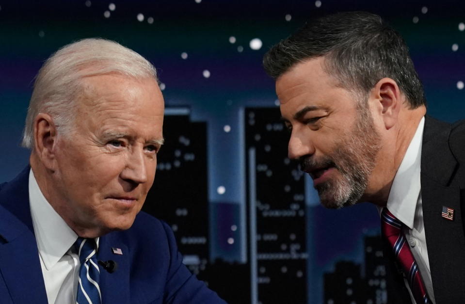 Biden and Kimmel talk gun control, Republican extremism