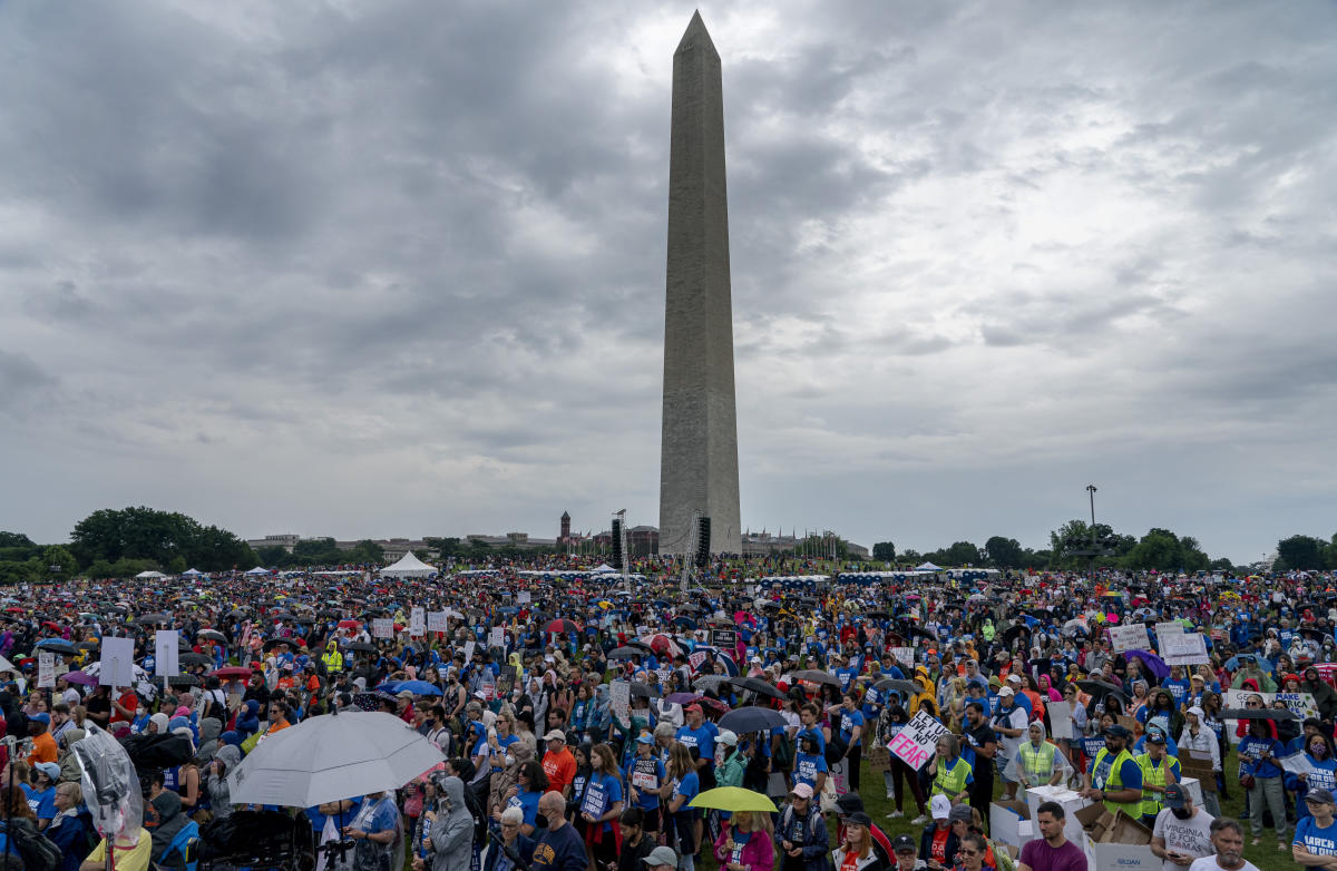 ‘Enough is enough’: Thousands demand new gun safety laws