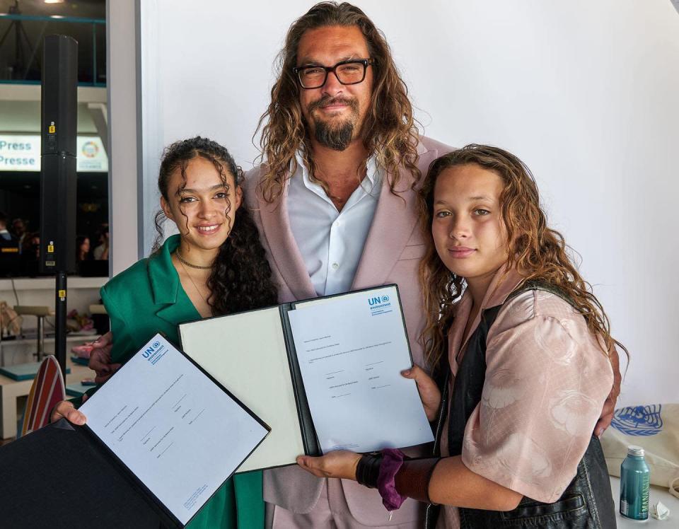 Jason Momoa’s Kids Support Him as He’s Named UNEP Advocate for Life Below Water: ‘Papa Loves You’