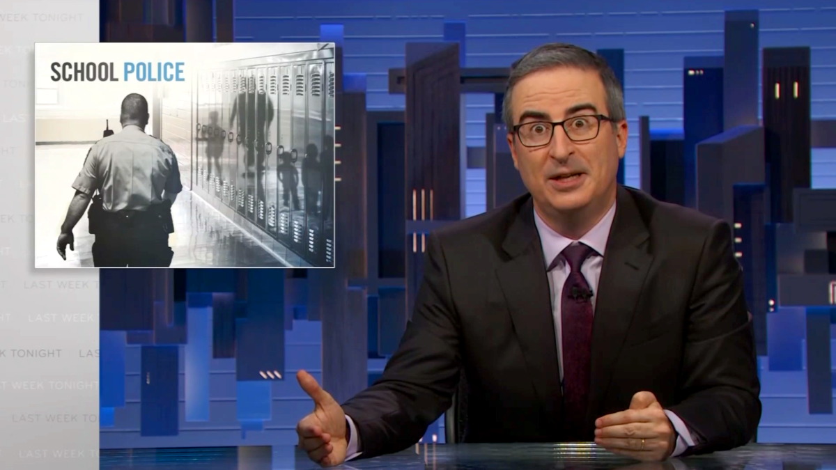 John Oliver explains why having cops in schools is actually detrimental to students