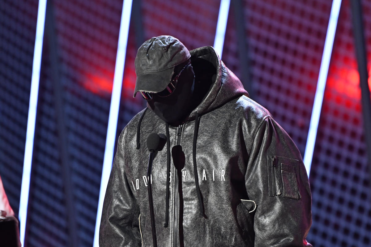 Kanye West emerges from ‘hiatus’ with surprise, Kardashian-referencing speech at BET Awards