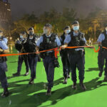 Police patrol Hong Kong park amid Tiananmen vigil ban