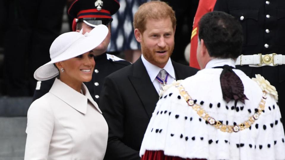 Prince Harry and Meghan Markle Both Cheered and Booed at Platinum Jubilee Service