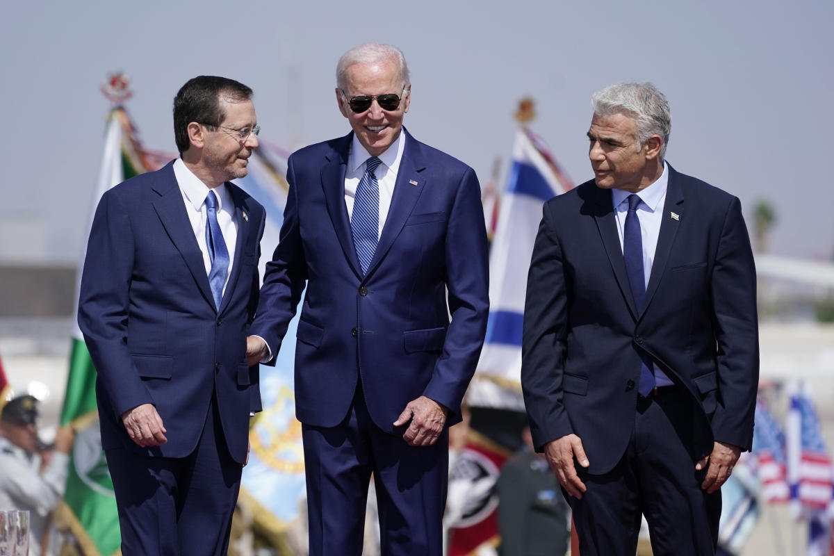 Biden delivers tough talk on Iran as he opens Mideast visit