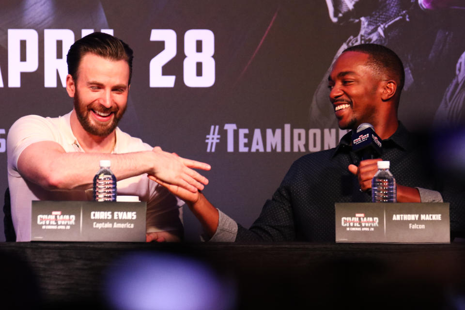 Chris Evans backs Anthony Mackie in response to speculation he’ll reprise his Marvel role: ‘Sam Wilson is Captain America’