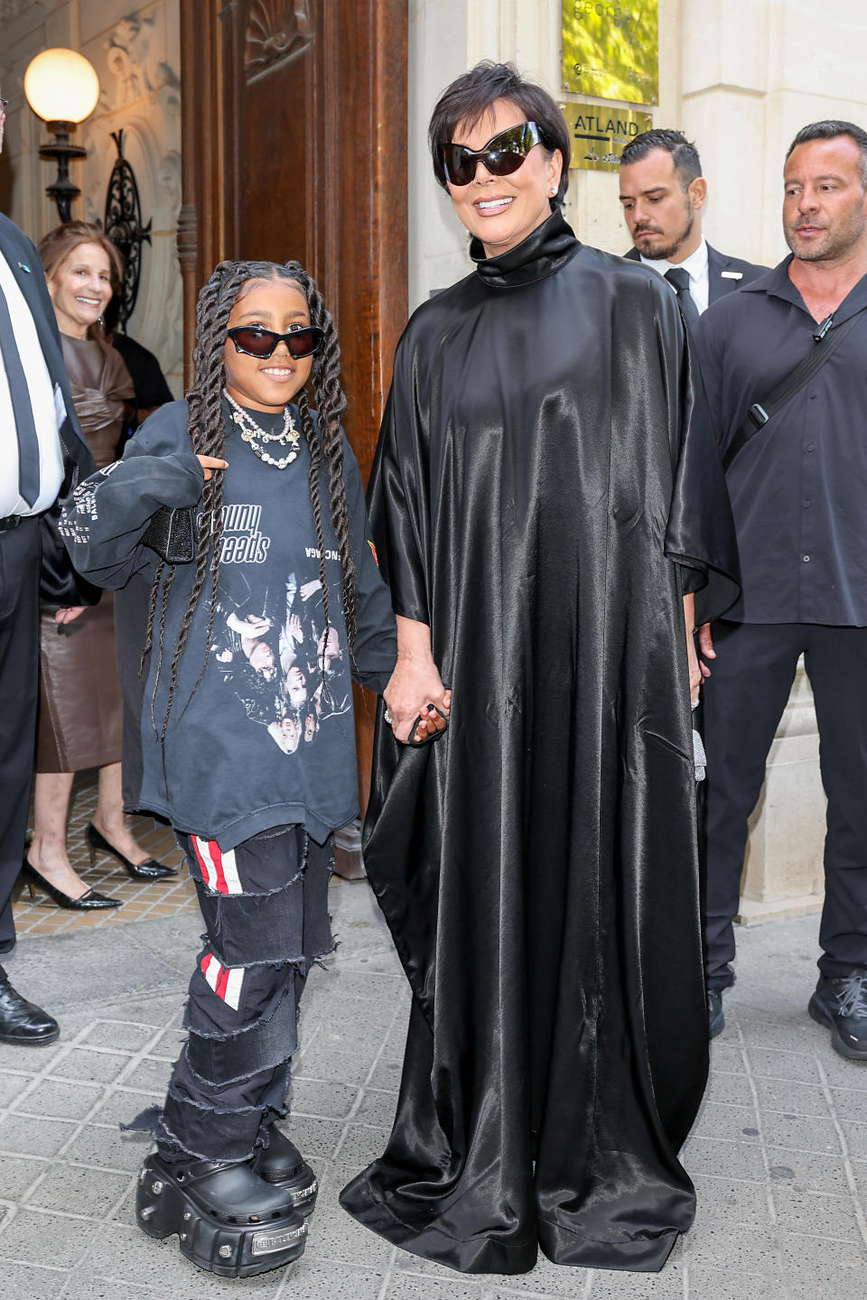 Kim Kardashian wears infamous pant-boots to walk in Balenciaga show at Paris Fashion Week