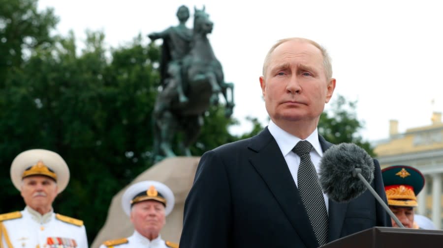 Putin pledges to expand Russia’s naval power, citing US as top threat