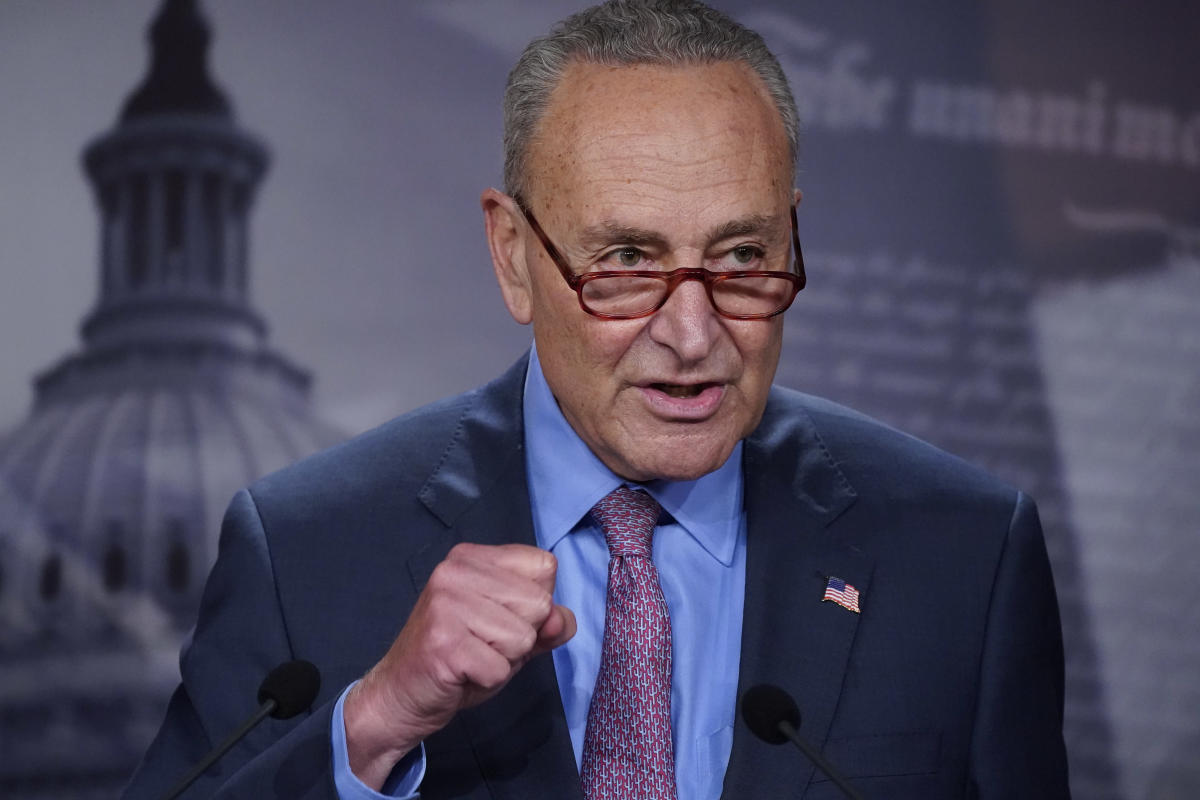 Schumer rallies Democrats over deal, Manchin calls ‘win-win’