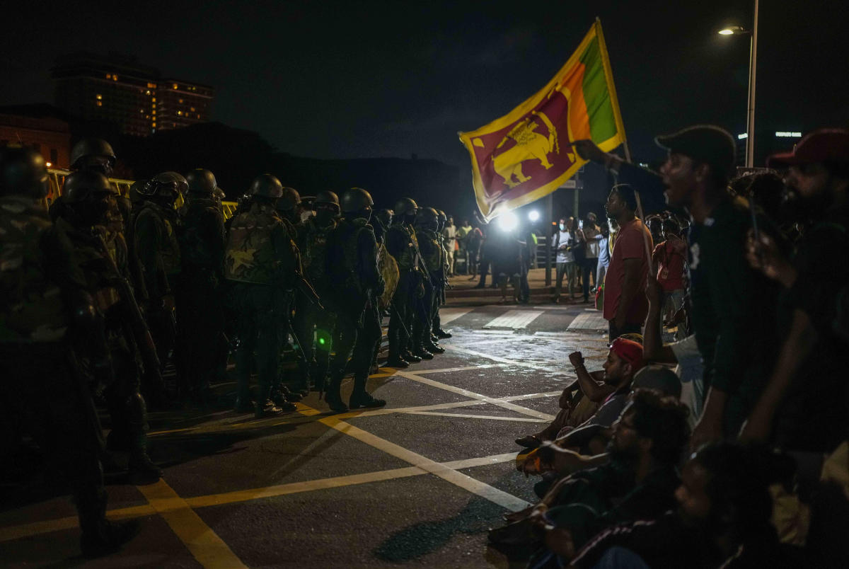 Sri Lankan troops forcefully clear protesters; new PM named