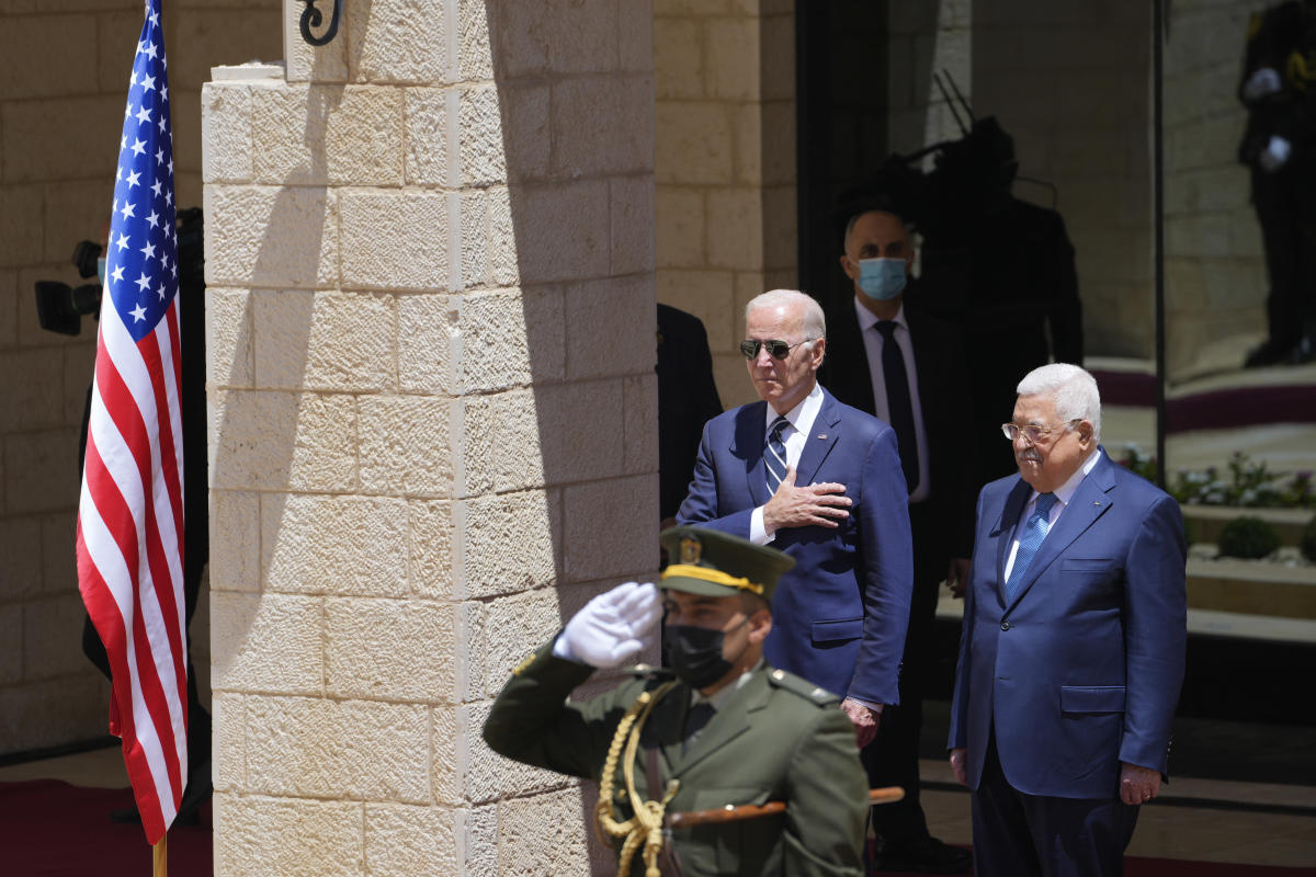 The Latest: Biden arrives in Bethlehem for Abbas meeting