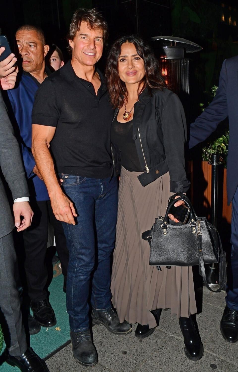 Tom Cruise Grabs Dinner with Salma Hayek and Her Husband François-Henri Pinault in London