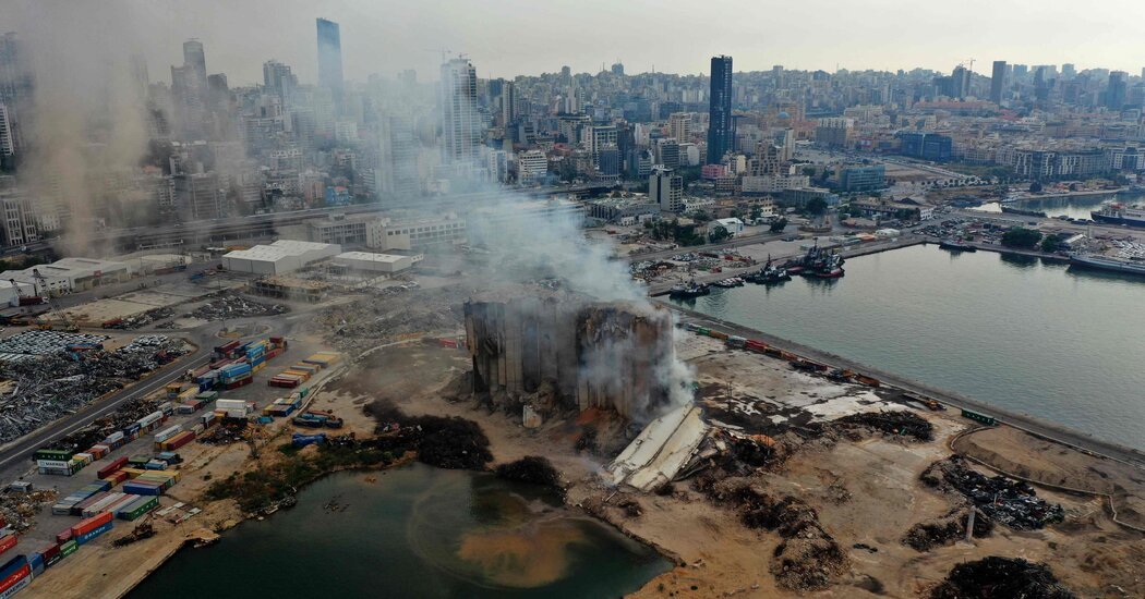 Beirut Port Silos Partly Collapse on Second Anniversary of Blast