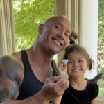 Dwayne Johnson shares grateful post with daughter Tiana, 4, in his lap: ‘Thanks for being so nice to your T-Rex daddy’