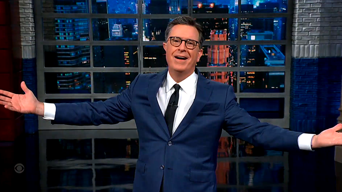 Giddy Colbert celebrates Trump potentially being ‘taken down by the librarians’