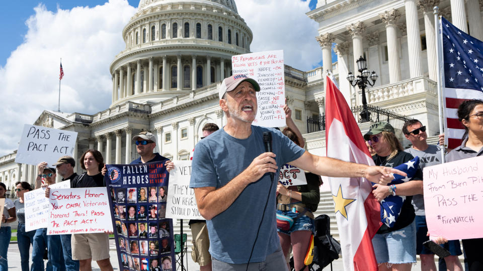 Jon Stewart rallies with veterans for burn pit legislation: ‘Lowest hanging fruit of a functioning society’