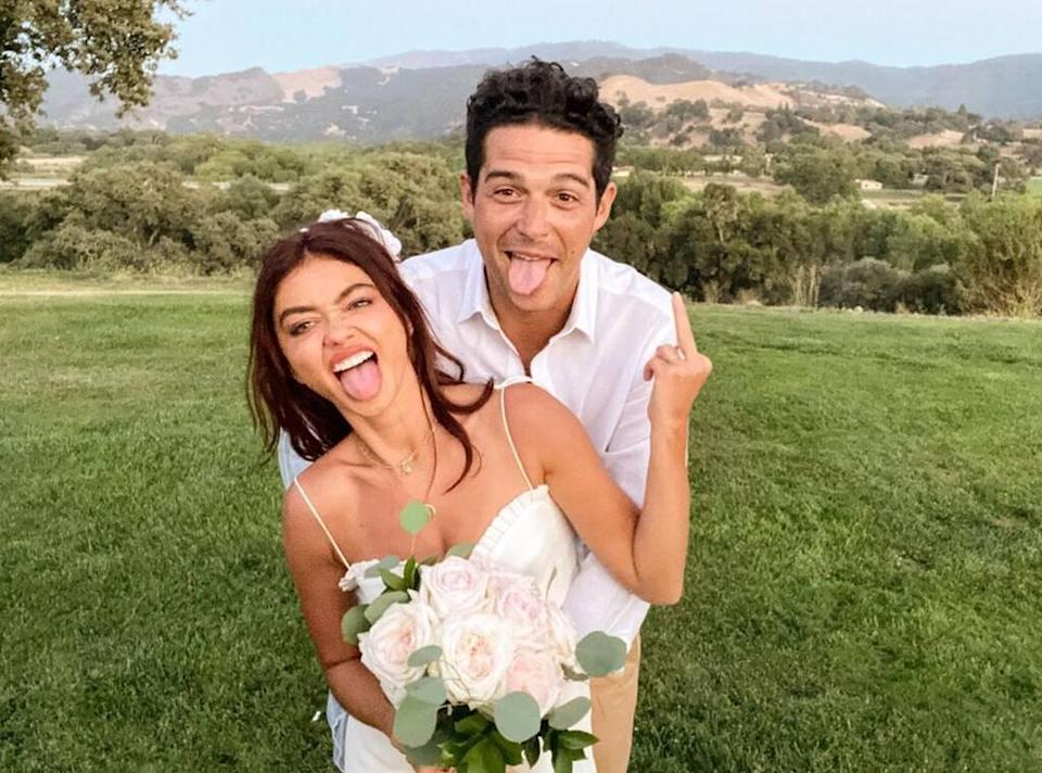 See Sarah Hyland’s 2 Wedding Dresses in Stunning Winery Photos With Wells Adams