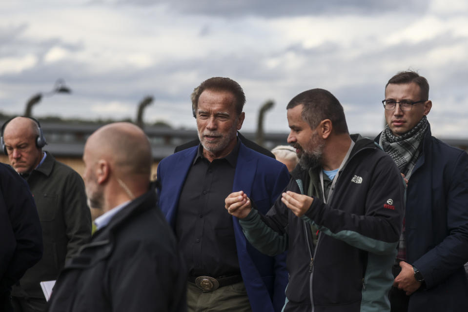 Arnold Schwarzenegger makes 1st visit to Auschwitz to ‘terminate’ hate