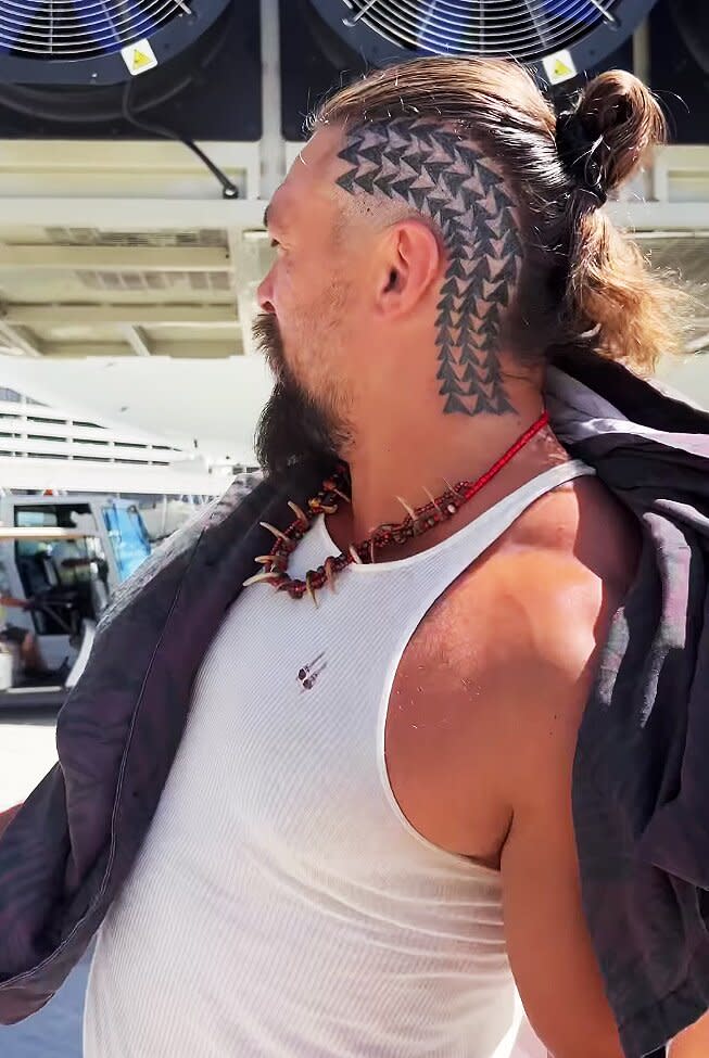 Jason Momoa Reveals New Head Tattoo After Shaving His Famous Hair Off