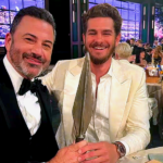 Jimmy Kimmel claims Andrew Garfield is a real-life ‘superhero who saved our lives’ at the Emmys