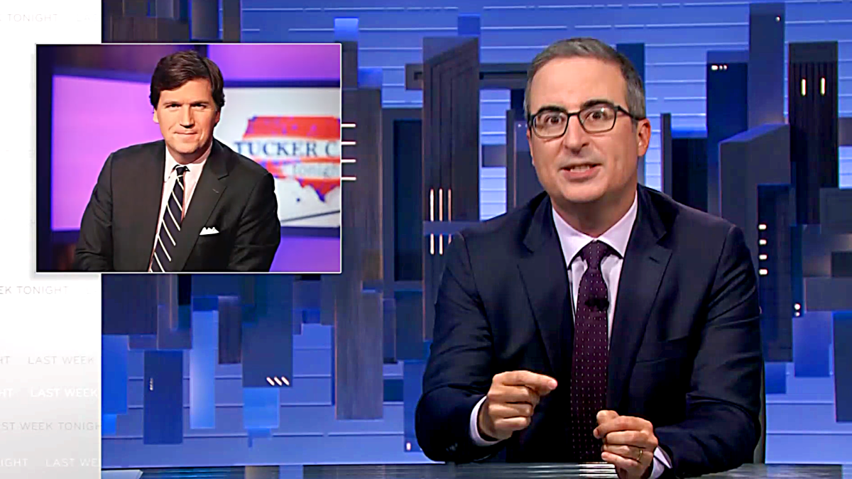 John Oliver claims Ron DeSantis flying migrants to Martha’s Vineyard was inspired by Tucker Carlson