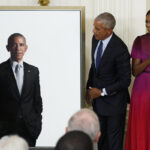 Obamas return to the White House, unveil official portraits