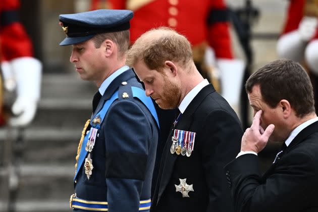 Prince William, Prince Harry Walk Side-By-Side For Queen Elizabeth’s Funeral Procession