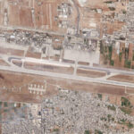 Satellite image: Israel attack damaged Syrian airport runway