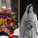 The moving wedding day throwback in the Queen’s funeral wreath