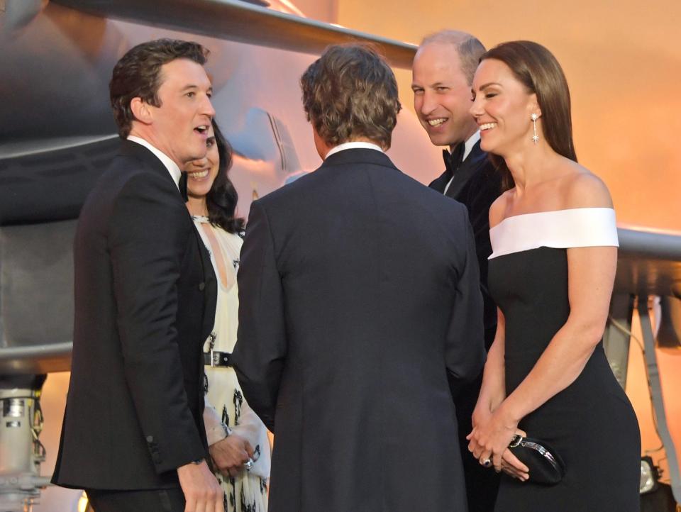 ‘Top Gun: Maverick’ star Miles Teller says he broke royal protocol meeting Prince William and Kate Middleton at the film’s UK premiere