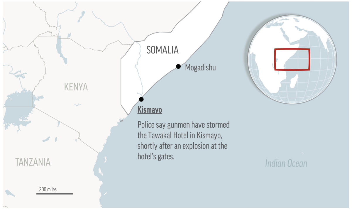 8 killed in Somalia as militants attack port city hotel