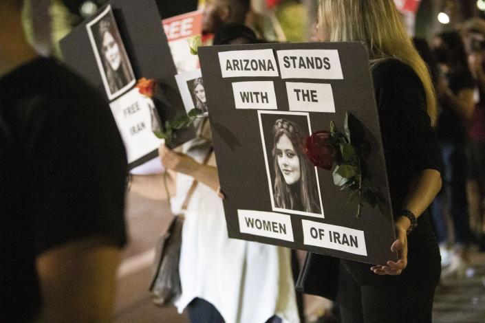 ASU students, activists rally for women’s rights in Iran at Tempe campus