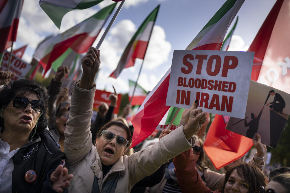 Dutch rally to support Iranian protests over woman’s death