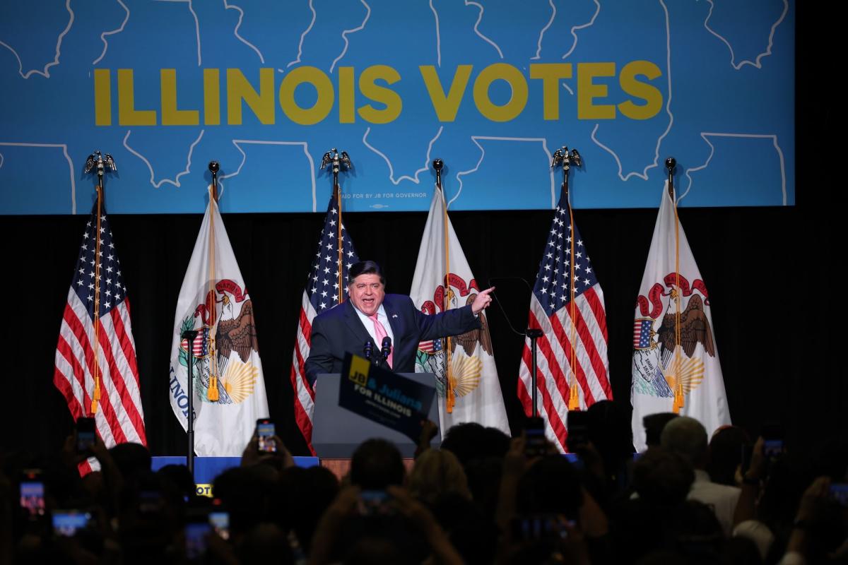 Illinois Governor Pritzker Spars with Republican Rival Bailey on Crime, Economy