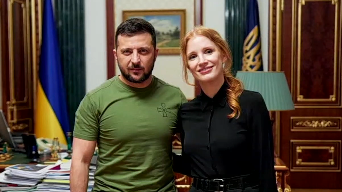 Jessica Chastain describes ‘very scary’ visit to Ukraine: ‘The chair I was sitting in had bullet holes’