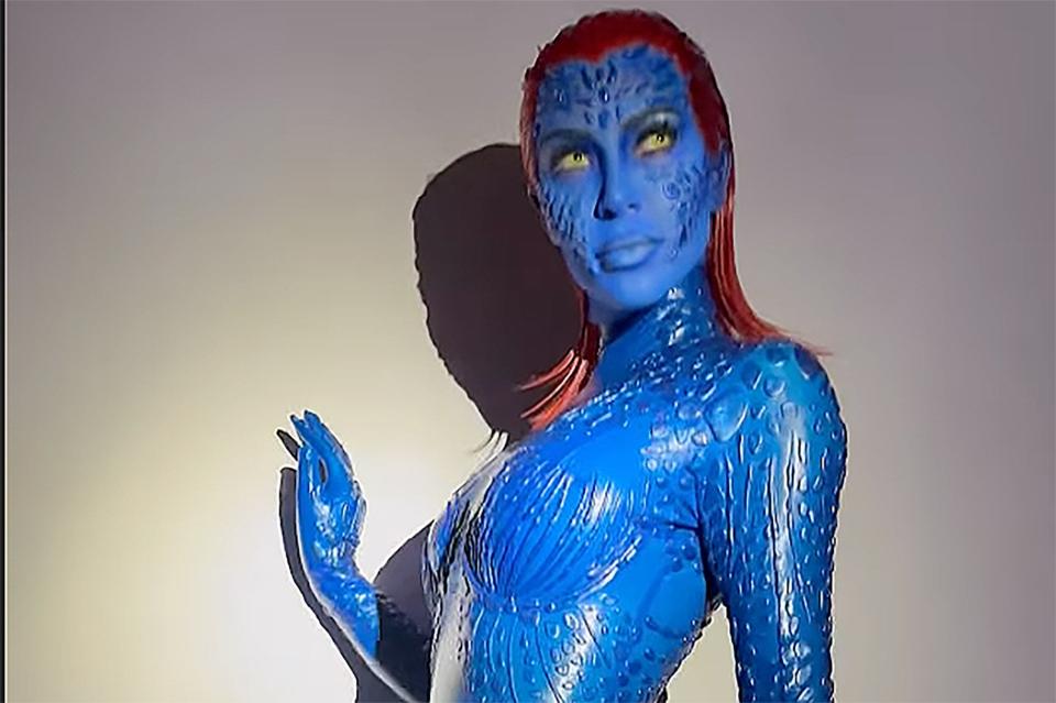 Kim Kardashian Mutates into X-Men ‘s Mystique for Halloween — Marvel at Her Look!