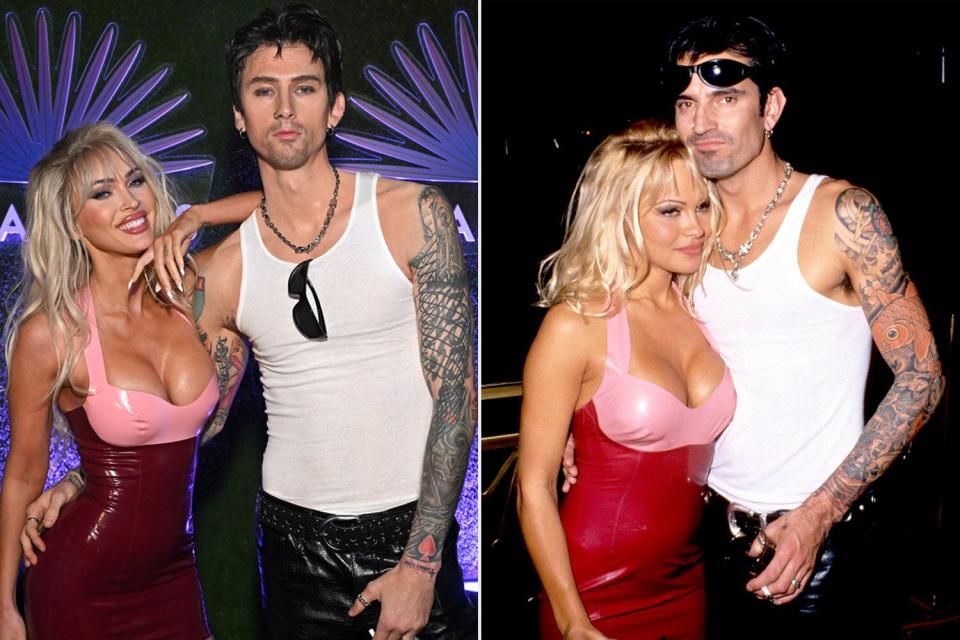 Megan Fox and MGK Channel Pamela Anderson and Tommy Lee at Star-Studded Casamigos Halloween Party