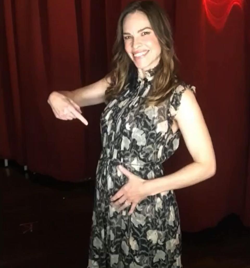 Pregnant Hilary Swank Shares First Bump Photo as She Reveals Meaningful Due Date for Her Twins