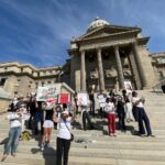 ‘Vote them all out’: Idaho Abortion Rights holds Women’s March rally at Capitol in Boise