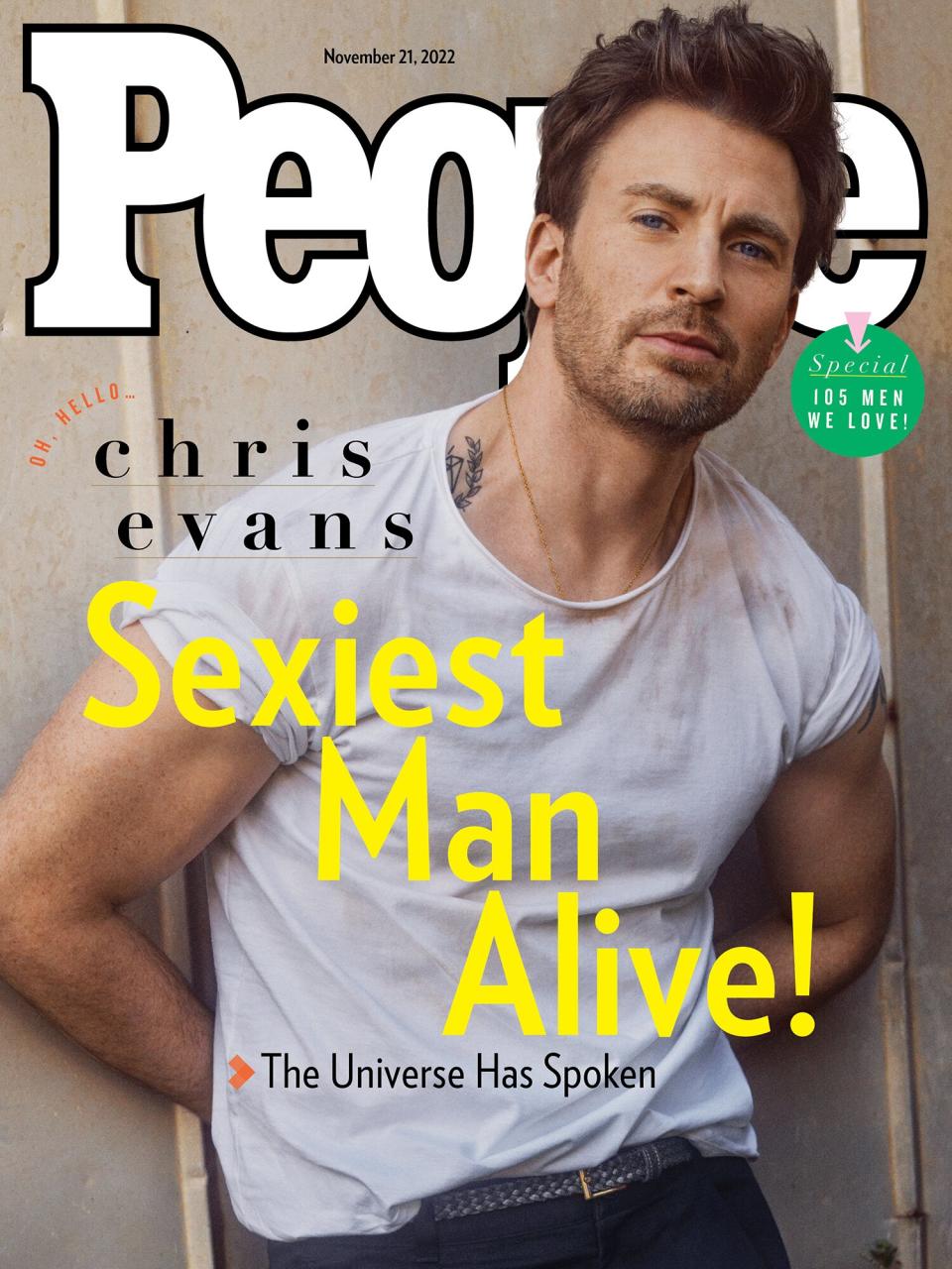 Chris Evans Is PEOPLE’s 2022 Sexiest Man Alive: ‘My Mom Will Be So Happy’