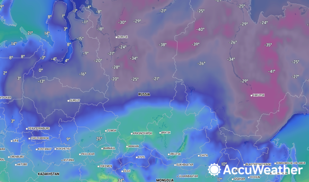 Extreme cold sends temperatures to 53 below zero in Siberia