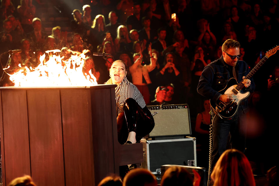 Loretta Lynn, Jerry Lee Lewis honored at CMA Awards with fiery performances — in one case, literally