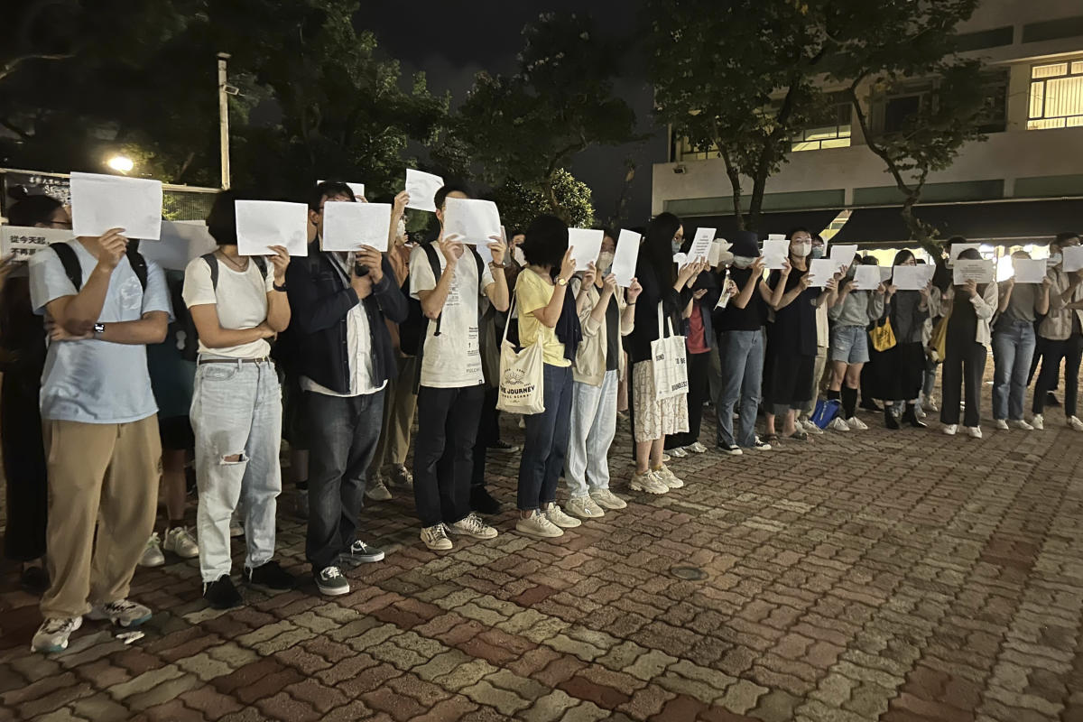 Students sent home, police on patrol as China curbs protests