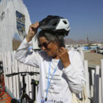 Swedish cyclist pedals to Egypt to raise climate awareness