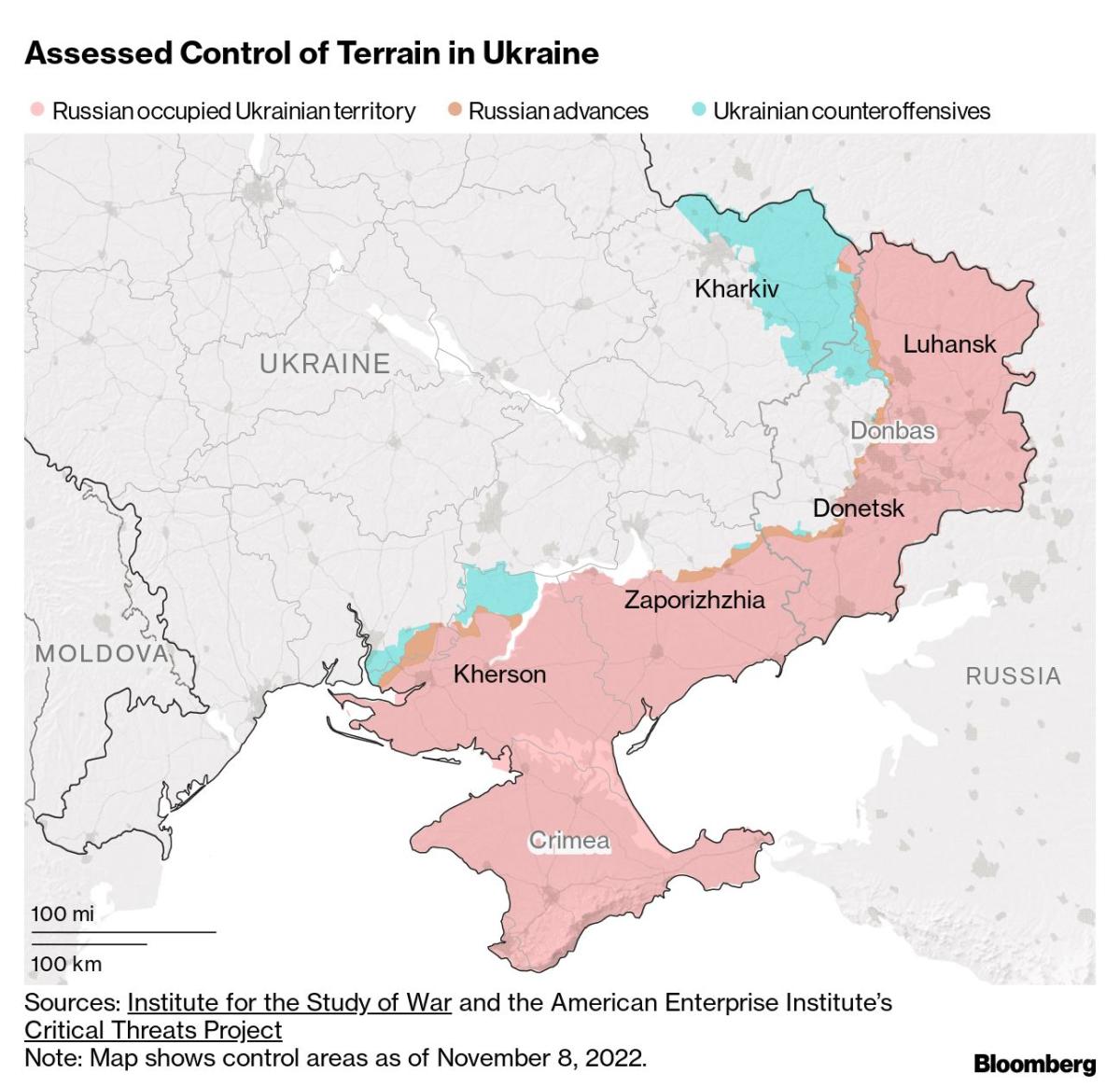 Ukraine Cautious Over Russia’s Kherson Exit as Army Advances