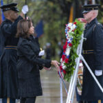 Veterans ‘best of America,’ VP Harris says in laying wreath