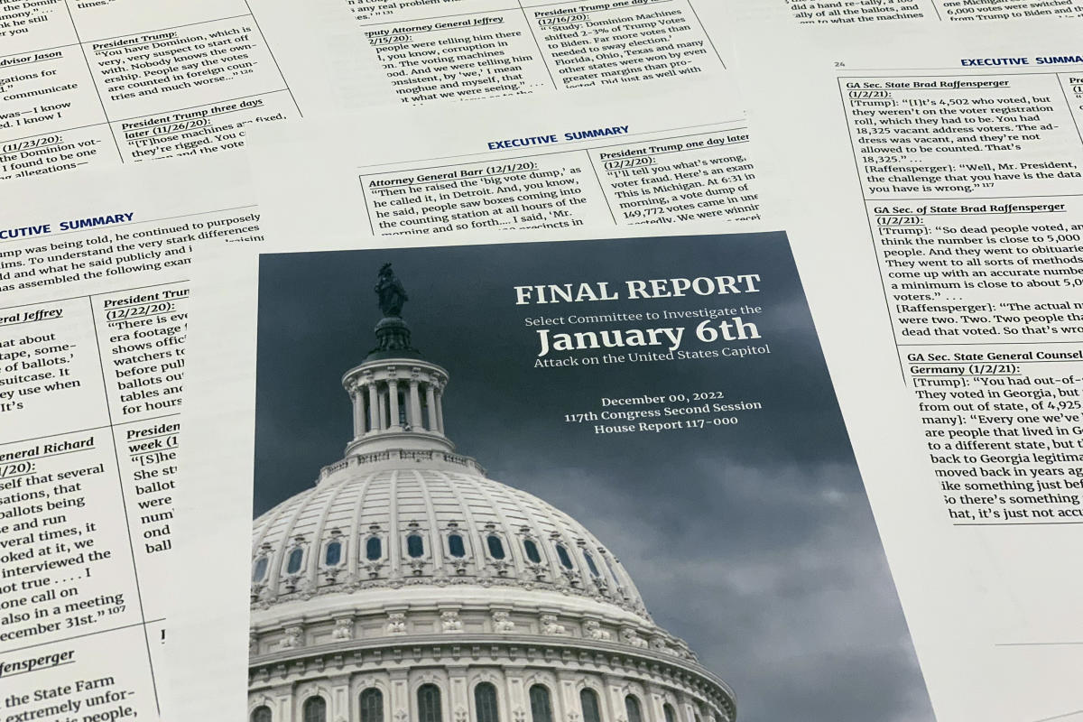 Jan. 6 report: Trump ‘lit that fire’ of Capitol insurrection