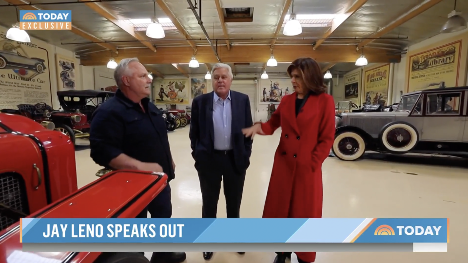 Jay Leno’s face was ‘a wall of fire’ his friend who saved him said in first TV interview