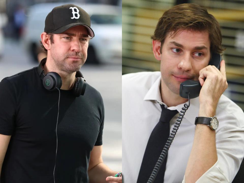 John Krasinski says his kids think he works in an office and when he showed them episodes of his show “The Office,” his youngest didn’t believe it was him on TV