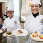 Red, white, blue theme for French White House state dinner